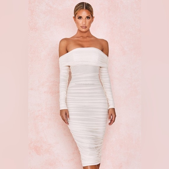 House of CB Dresses House Of Cb Anais Romantic Ivory Cream White